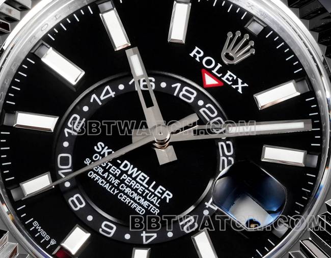 1:1replica watch AR+ factory pilot Rolexblack dial mechanical steel braceletfront live photo