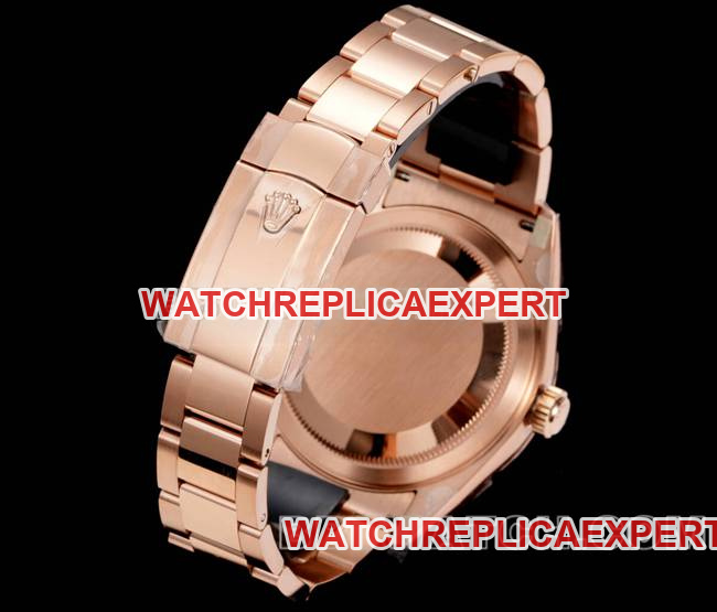 collectible watch RolexAR+ factory pilot black dial mechanical rose goldbraceletlive photos