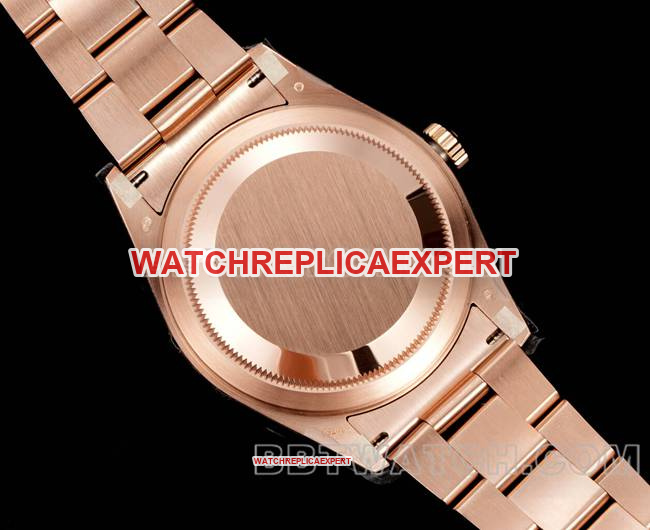 collectible watch RolexAR+ factory pilot black dial mechanical rose goldcaseback live photo