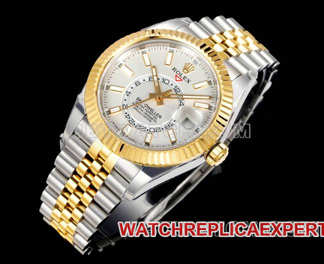 1:1replica watch RolexAR+ factory pilot white dial mechanical room gold front live photo