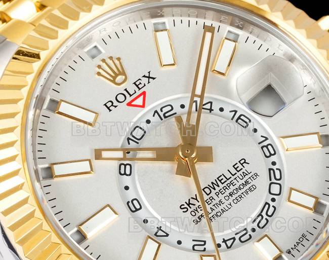 1:1replica watch RolexAR+ factory pilot white dial mechanical room gold front live photo