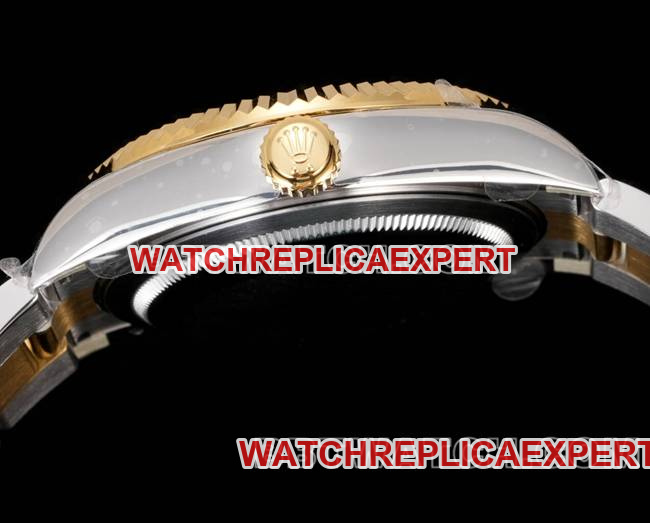 top-tier watch Navigator AR+ factory Rolexwhite dial mechanical room gold steel braceletside live photo