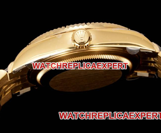 watch Navigator AR+ factory Rolexwhite dial mechanical yellow goldside live photo