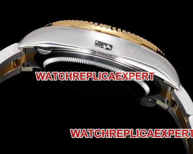 collectible watch Navigator AR+ factory Rolexblack dial mechanical room gold steel braceletside live photo