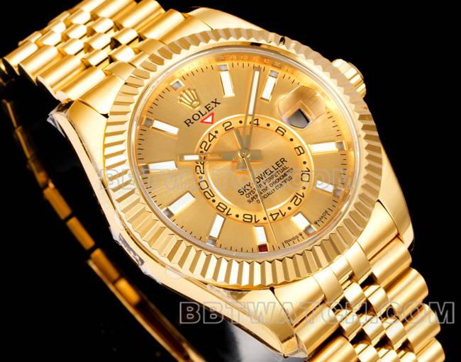 AR+ factory top-tier watch Navigator Rolex gold plate machinery yellow goldfront live photo