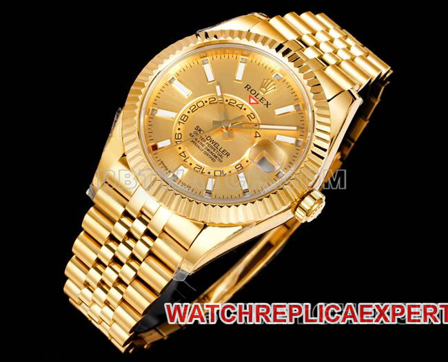 AR+ factory top-tier watch Navigator Rolex gold plate machinery yellow goldfront live photo