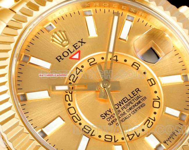 AR+ factory top-tier watch Navigator Rolex gold plate machinery yellow goldfront live photo