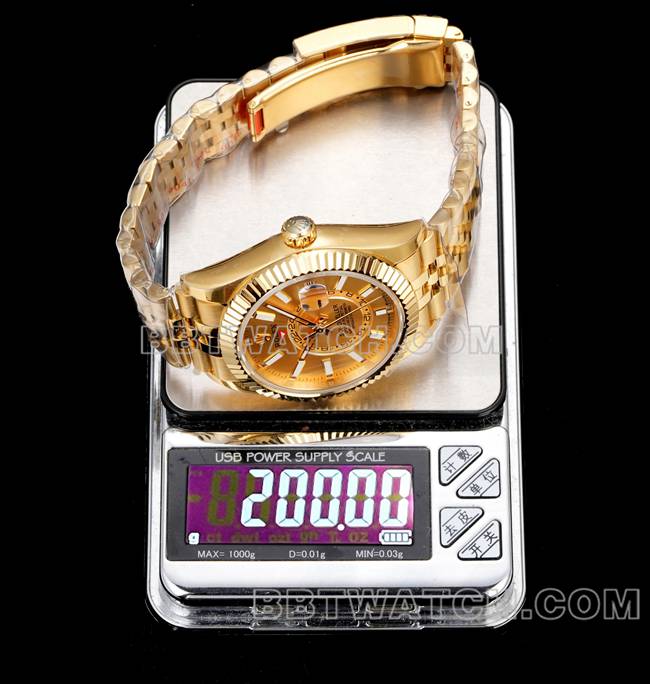 AR+ factory top-tier watch Navigator Rolex gold plate machinery yellow gold weight live photos