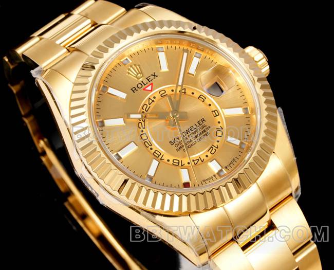 AR+ factory top-tier watch Rolex Navigator gold plate machinery yellow gold steel braceletfront live photo