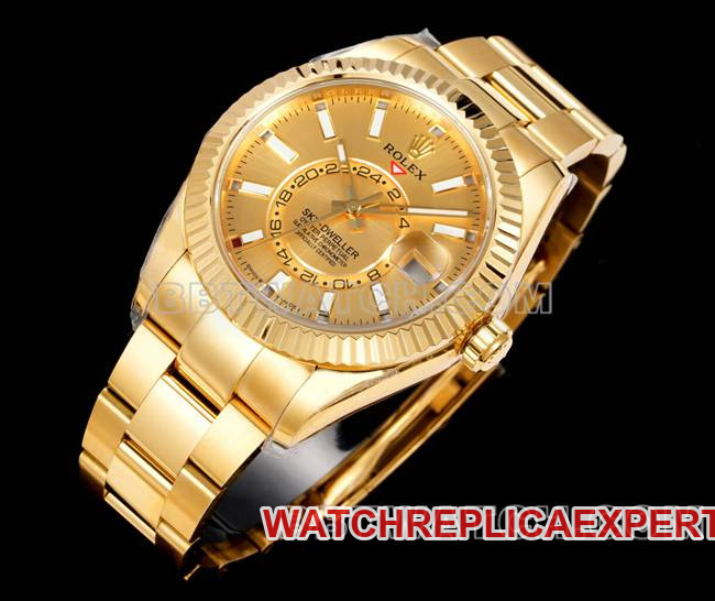 AR+ factory top-tier watch Rolex Navigator gold plate machinery yellow gold steel braceletfront live photo
