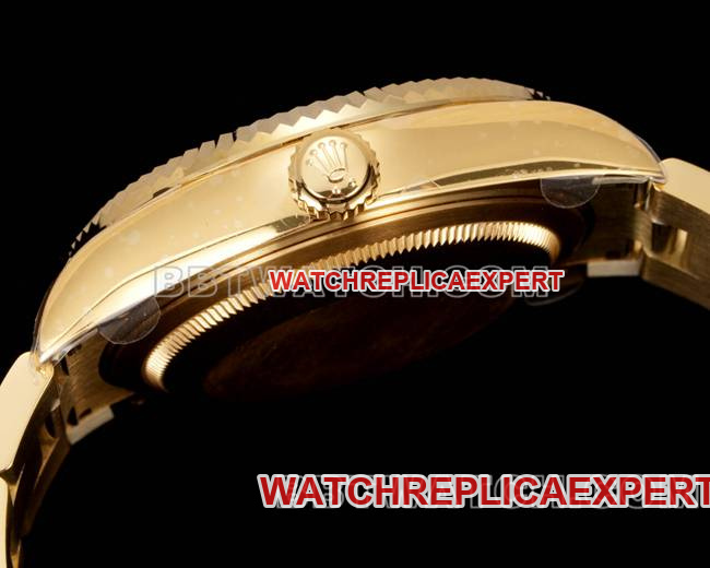 AR+ factory top-tier watch Rolex Navigator gold plate machinery yellow gold steel braceletside live photo