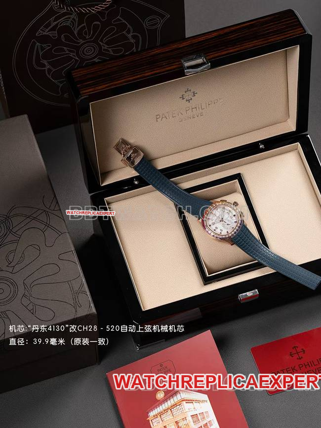 top-tier watch PPM factory Patek PhilippeAquanaut mechanical blue rubber braceletfront live photo