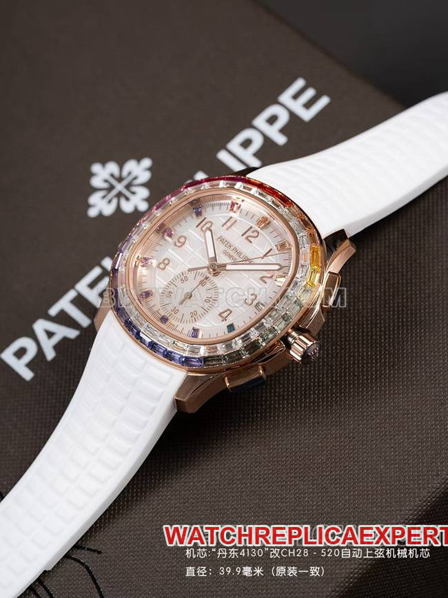 collectible watch PPM factory Patek PhilippeAquanaut mechanical white rubber braceletfront live photo