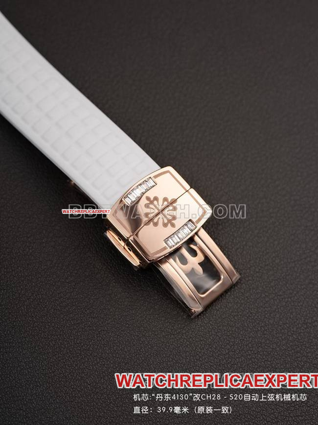 collectible watch PPM factory Patek PhilippeAquanaut mechanical white rubber braceletclasp live photos