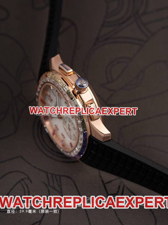 watch PPM factory Patek PhilippeAquanaut mechanical black rubber braceletside live photo