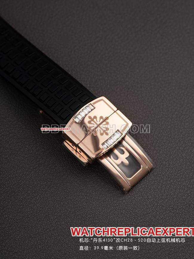 watch PPM factory Patek PhilippeAquanaut mechanical black rubber braceletclasplive photos