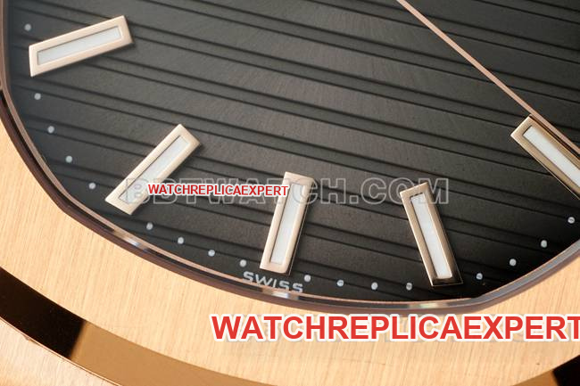 top-tier watch NautilusDDF factory Patek Philippeblack dial leather bracelet5711front live photo