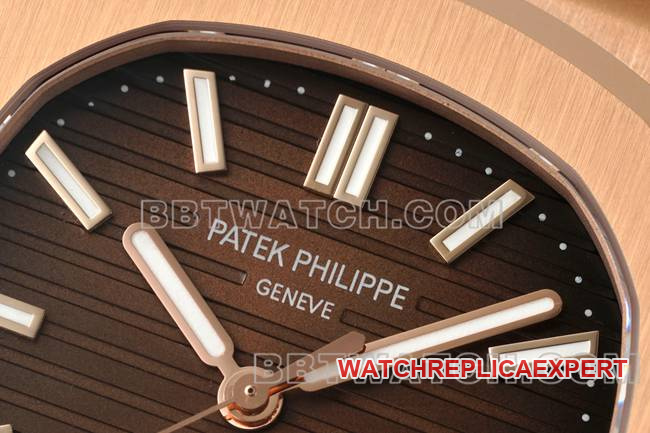 collectible watch NautilusDDF factory Patek Philippe brown plate leather bracelet5711front live photo
