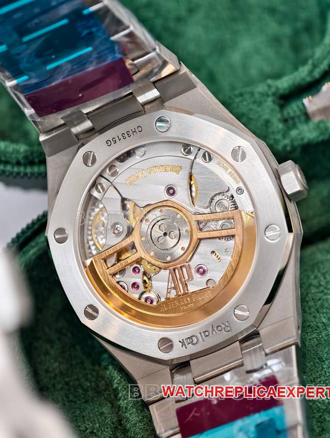 collectible watch Royal OakDDF factory Audemars Piguetblack dial4302 mechanical 15510caseback live photo