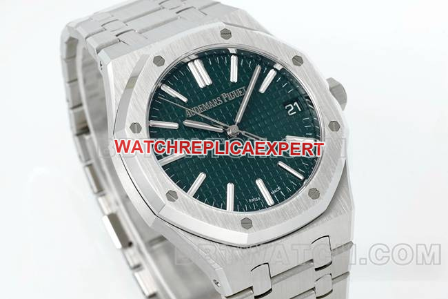 top-tier watch Royal OakDDF factory Audemars Piguetgreen dial4302 mechanical 15510front live photo