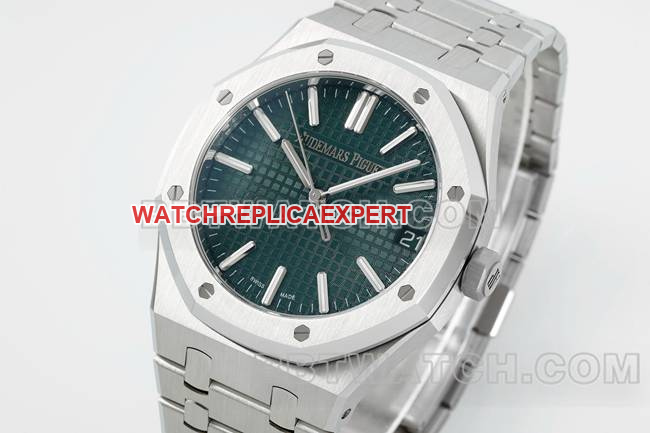 top-tier watch Royal OakDDF factory Audemars Piguetgreen dial4302 mechanical 15510front live photo