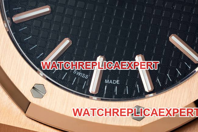watch DDF factory Audemars PiguetRoyal Oakblack dialrose gold4302 mechanical 15510front live photo