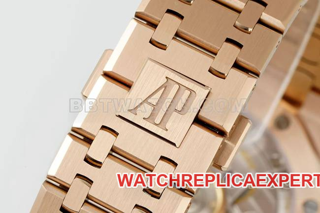 watch DDF factory Audemars PiguetRoyal Oakblack dialrose gold4302 mechanical 15510braceletlive photos