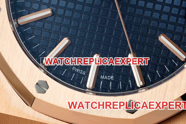 collectible watch DDF factory Audemars PiguetRoyal Oakblue dialrose gold4302 mechanical 15510front live photo