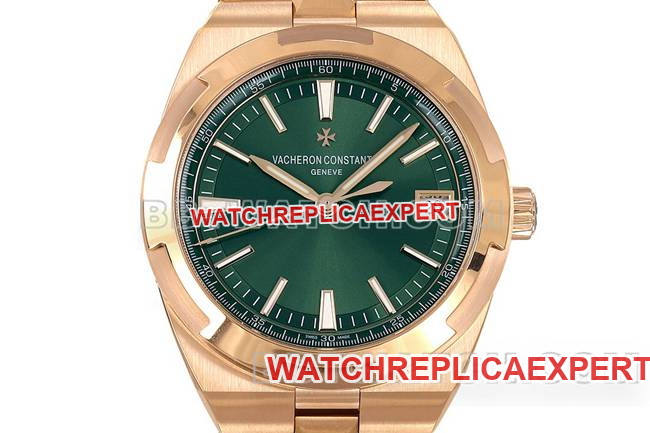 top-tier watch PPF Factory across the world Vacheron Constantingreen dialrose gold4500Vfront live photo