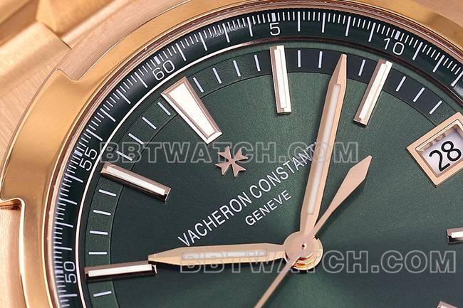top-tier watch PPF Factory across the world Vacheron Constantingreen dialrose gold4500Vfront live photo