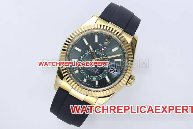collectible watch ZF Factory Navigator Rolexblack dial9002 mechanical rubber braceletfront live photo