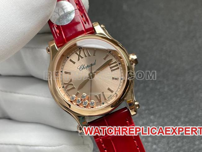collectible watch YF factory ChopardHAPPY SPORTrose gold plate 2892 mechanical front live photo
