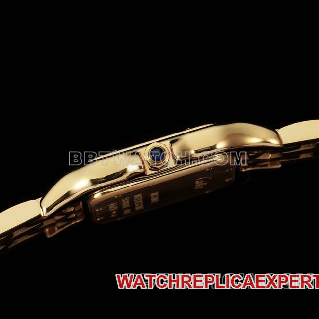 top-tier watch cheetah BBa factory Cartierwhite dialyellow goldsteel braceletquartzside live photo