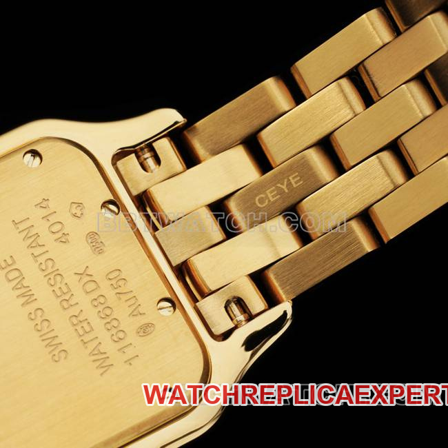 top-tier watch cheetah BBa factory Cartierwhite dialyellow goldsteel braceletquartzcaseback live photo