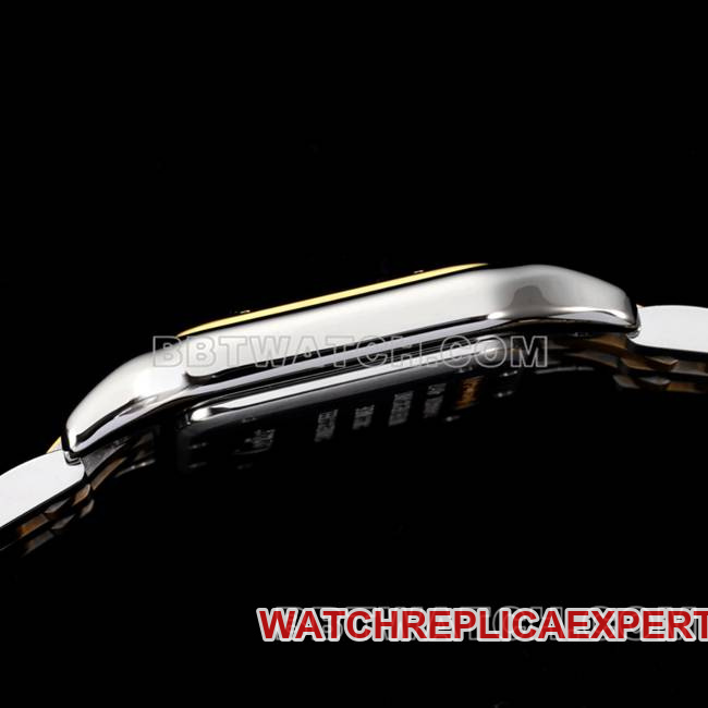 watch cheetah BBa factory Cartierwhite dial yellow goldsteel braceletquartzside live photo
