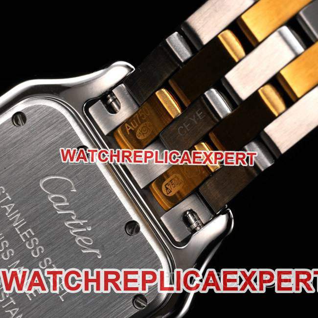 watch cheetah BBa factory Cartierwhite dial yellow goldsteel braceletquartzcaseback live photo