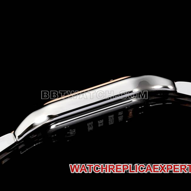 collectible watch cheetah BBa factory Cartierwhite dial rose goldsteel braceletquartzside live photo