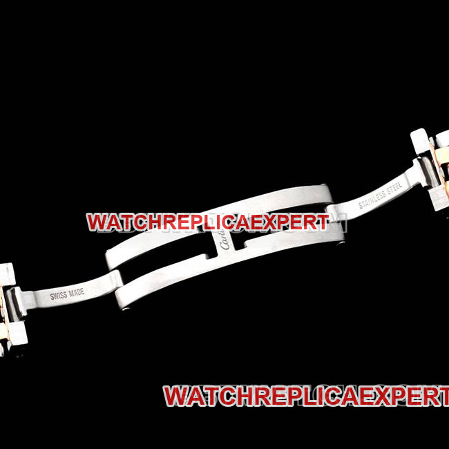 collectible watch cheetah BBa factory Cartierwhite dial rose goldsteel braceletquartzclasplive photos