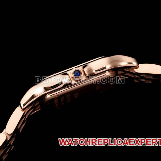 watch BBa factory cheetah Cartierwhite dialrose goldsteel braceletquartzside live photo