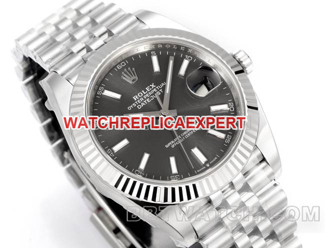 top-tier watch JF factory log Rolex gray plate 3235 mechanical 41mm front live photo