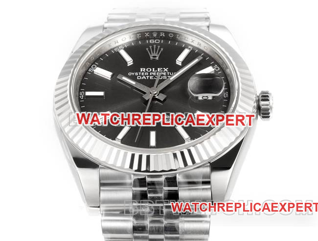 top-tier watch JF factory log Rolex gray plate 3235 mechanical 41mm front live photo