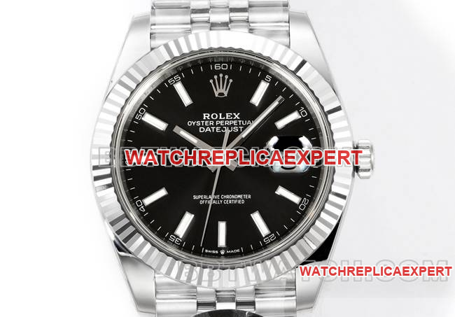 1:1replica watch JF factory log Rolexblack dial3235 mechanical 41mm front live photo