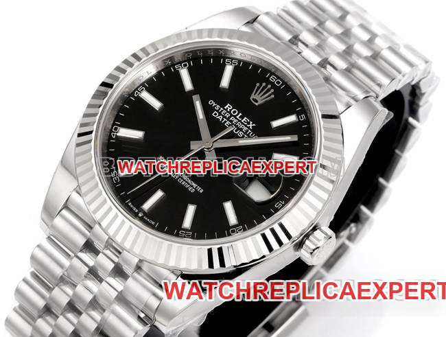 1:1replica watch JF factory log Rolexblack dial3235 mechanical 41mm front live photo