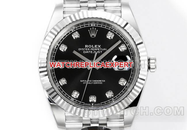 1:1replica watch log JF factory Rolexblack dial3235 mechanical 41mm front live photo