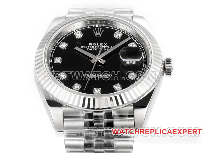 1:1replica watch log JF factory Rolexblack dial3235 mechanical 41mm front live photo