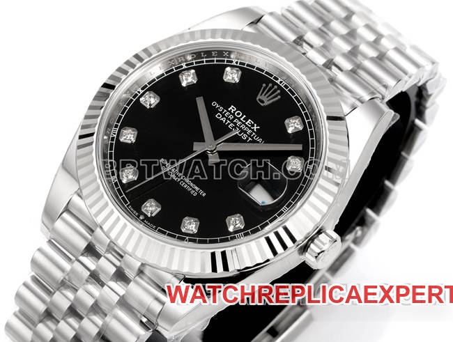 1:1replica watch log JF factory Rolexblack dial3235 mechanical 41mm front live photo