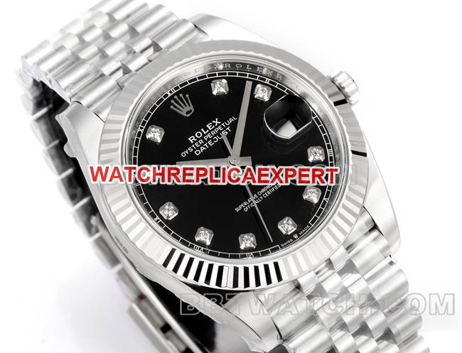 1:1replica watch log JF factory Rolexblack dial3235 mechanical 41mm front live photo