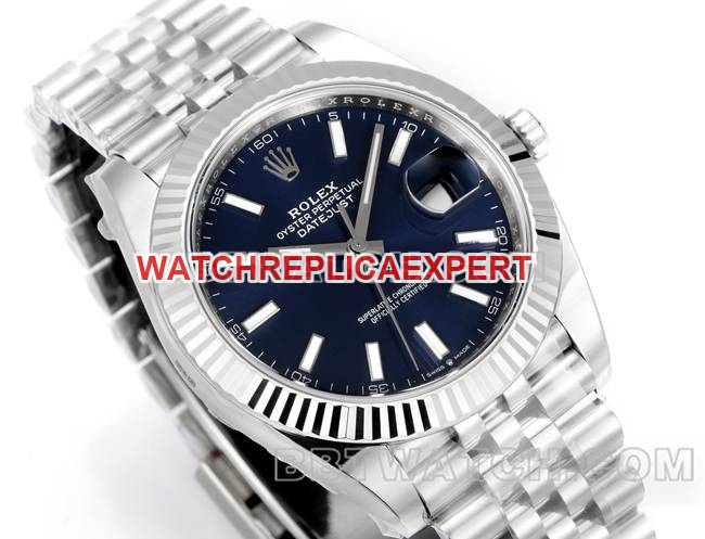 watch log JF factory Rolex deep blue dial3235 mechanical 41mm front live photo