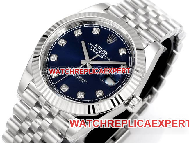 collectible watch log JF factory Rolex deep blue dial3235 mechanical 41mm front live photo