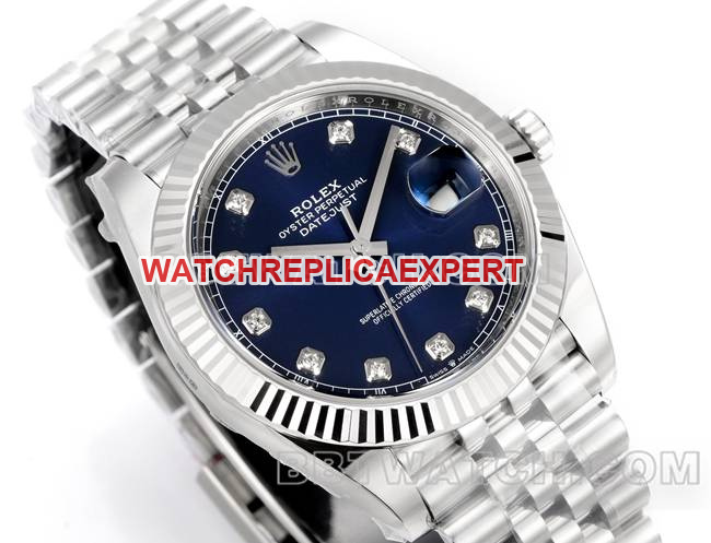 collectible watch log JF factory Rolex deep blue dial3235 mechanical 41mm front live photo